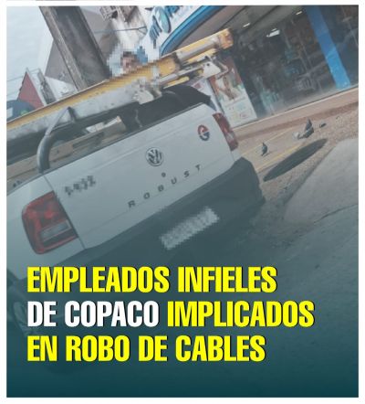 Empleados infieles de Copaco implicados en robo de cables